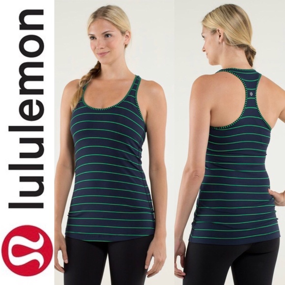lululemon athletica Tops - Lululemon Cool Racerback Slalom Stripe Inkwell 4